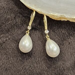 *4 for $25* WaterDrop Faux Pearl Goldtone Earrings Earrings